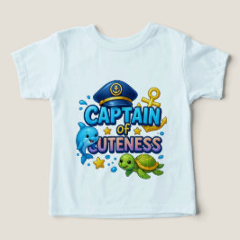Kapitein van Cuteness Kinder Nautische T-shirt