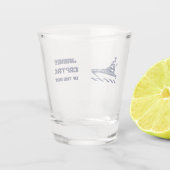 Kapitein van de boot (aanpasbaar) shot glas (Achterkant)