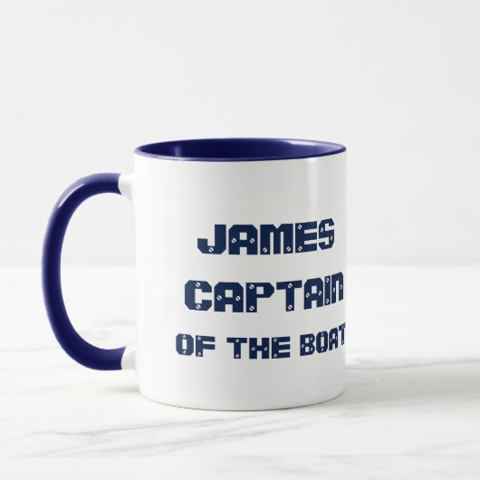 Kapitein van de boot (aanpasbare) Mok (Links)