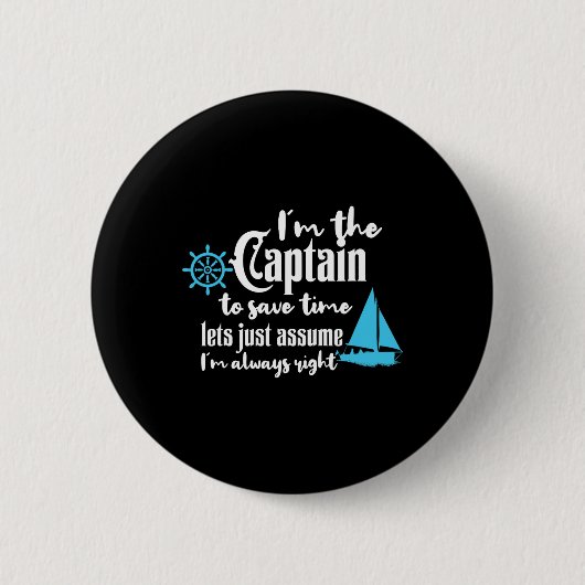 Kapitein van de boot Chaparral Boats Ronde Button 5,7 Cm (Voorkant)