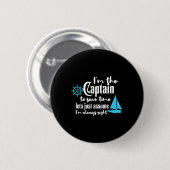 Kapitein van de boot Chaparral Boats Ronde Button 5,7 Cm (Voorkant /achterkant)