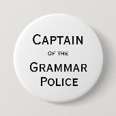 Kapitein van de Button van de politie van Grammar (Voorkant)
