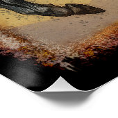 Kapitein van de Guard Ridder en Paard Perfect Poster (Hoek)