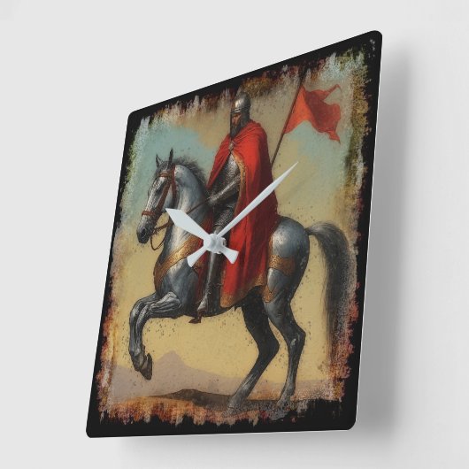 Kapitein van de Guard Ridder en Paard Vierkante Klok (Hoek)