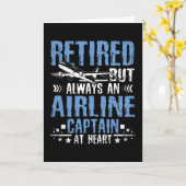 Kapitein van de luchtvaartmaatschappij in ruste kaart (Gele Bloem)