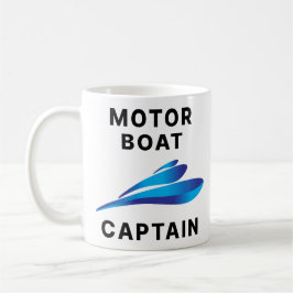 kapitein van de motorboot koffiemok
