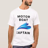 kapitein van de motorboot t-shirt (Voorkant)
