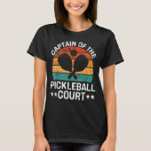 Kapitein van de Pickleball Court Funny Pickleball  T-shirt (Voorkant)