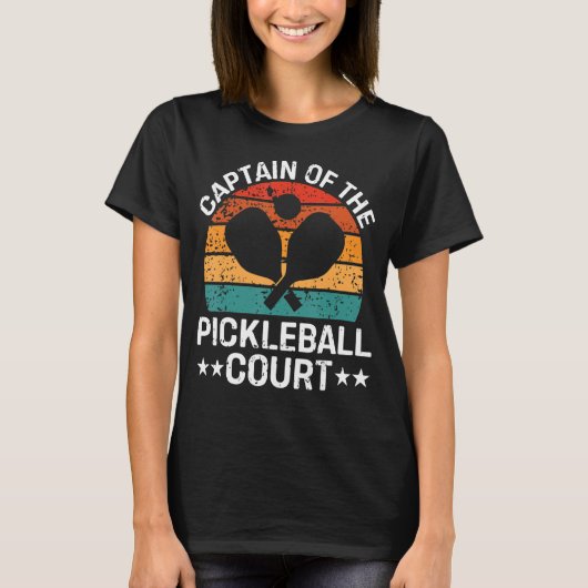 Kapitein van de Pickleball Court Funny Pickleball  T-shirt (Voorkant)