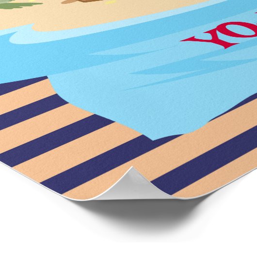 Kapitein van de Pirate Ship Verjaardagsgunsten Par Poster (Hoek)