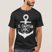 Kapitein van de scheepvaartboot Anchor El Capitan T-shirt (Voorkant)
