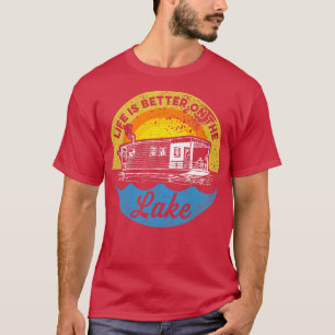 Kapitein van de woonboot op zee gezegden t-shirt