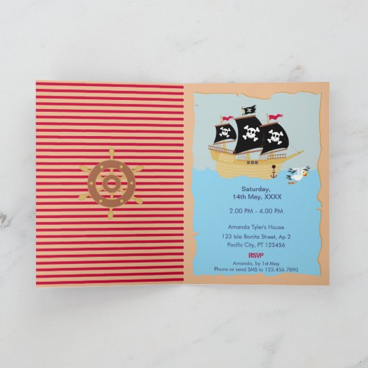 Kapitein van het Pirate Ship Verjaardagsfeest (Binnen)