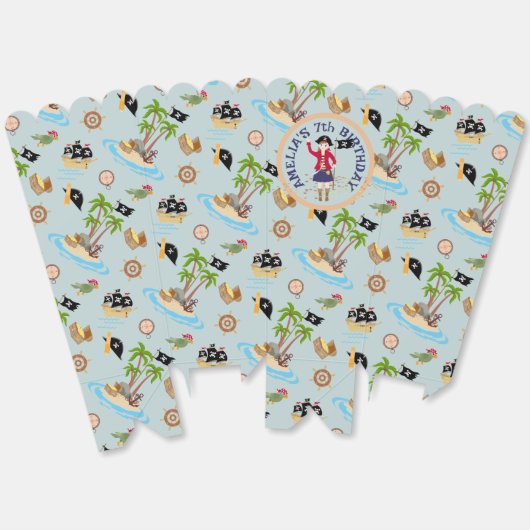 Kapitein van het Pirate Ship Verjaardagsfeest Bedankdoosjes (Ongevouwen)