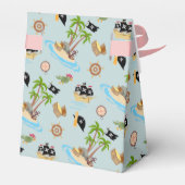 Kapitein van het Pirate Ship Verjaardagsfeest Bedankdoosjes (Achterkant)