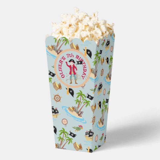 Kapitein van het Pirate Ship Verjaardagsfeest Bedankdoosjes (Popped)