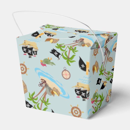 Kapitein van het Pirate Ship Verjaardagsfeest Bedankdoosjes (Achterkant)