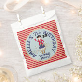 Kapitein van het Pirate Ship Verjaardagsfeest Bedankzakje (Geknipt)