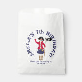 Kapitein van het Pirate Ship Verjaardagsfeest Bedankzakje (Voorkant)