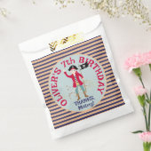 Kapitein van het Pirate Ship Verjaardagsfeest Bedankzakje (Gezegeld)