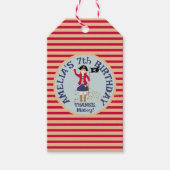 Kapitein van het Pirate Ship Verjaardagsfeest Cadeaulabel (Voorkant)