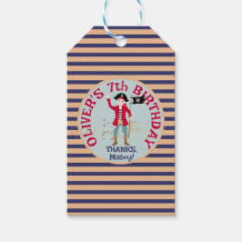 Kapitein van het Pirate Ship Verjaardagsfeest Cadeaulabel