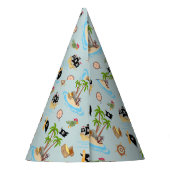 Kapitein van het Pirate Ship Verjaardagsfeest Feesthoedjes (Achterkant)