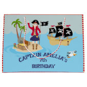 Kapitein van het Pirate Ship Verjaardagsfeest Groot Cadeauzakje (Voorkant)