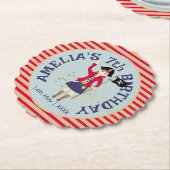 Kapitein van het Pirate Ship Verjaardagsfeest Kartonnen Onderzetters (Gekanteld)