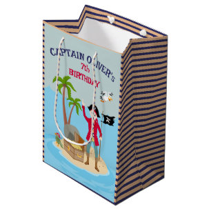 Kapitein van het Pirate Ship Verjaardagsfeest Medium Cadeauzakje