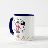 Kapitein van het Pirate Ship Verjaardagsfeest Mok (Voorkant links)