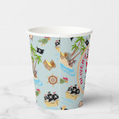 Kapitein van het Pirate Ship Verjaardagsfeest Papieren Bekers (Rechts)