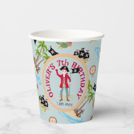 Kapitein van het Pirate Ship Verjaardagsfeest Papieren Bekers