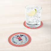 Kapitein van het Pirate Ship Verjaardagsfeest Ronde Kartonnen Onderzetter (Insitu)