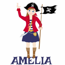 Kapitein van het Pirate Ship Verjaardagsfeest Staand Fotobeeldje