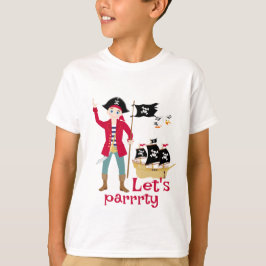 Kapitein van het Pirate Ship Verjaardagsfeest T-shirt