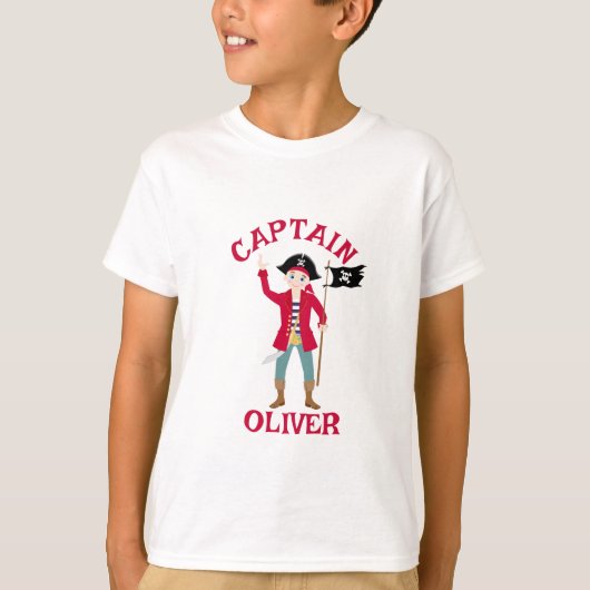 Kapitein van het Pirate Ship Verjaardagsfeest T-shirt (Voorkant)