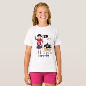 Kapitein van het Pirate Ship Verjaardagsfeest T-shirt (Voorkant volledig)