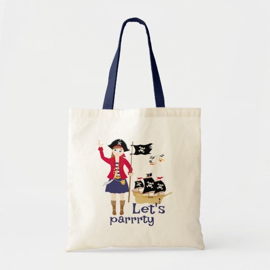 Kapitein van het Pirate Ship Verjaardagsfeest Tote Bag (Voorkant)