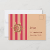 Kapitein van het Piratenschip Verjaardagsfeestje Bedankkaart (Achterkant)