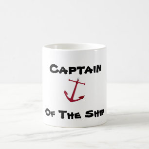 Kapitein van het schip koffiemok