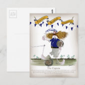 kapitein van het schotse football briefkaart (Voorkant / Achterkant)
