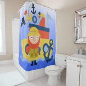 Kapitein van het Zee van Ahoy en Gevist Zee van de Douchegordijn (In situ)