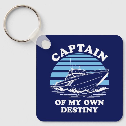Kapitein van mijn eigen lot | Offerte boot Sleutelhanger (Voorkant)
