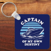 Kapitein van mijn eigen lot | Offerte boot Sleutelhanger (Voorkant)