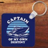 Kapitein van mijn eigen lot | Offerte boot Sleutelhanger (Achterkant)
