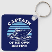 Kapitein van mijn eigen lot | Offerte boot Sleutelhanger (Achterkant)