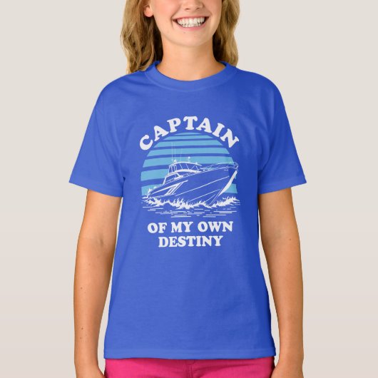 Kapitein van mijn eigen lot | Offerte boot T-shirt (Voorkant)