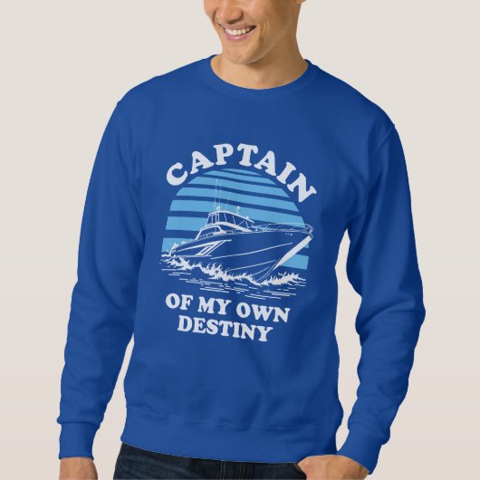 Kapitein van mijn eigen lot | Offerte boot Trui (Voorkant)