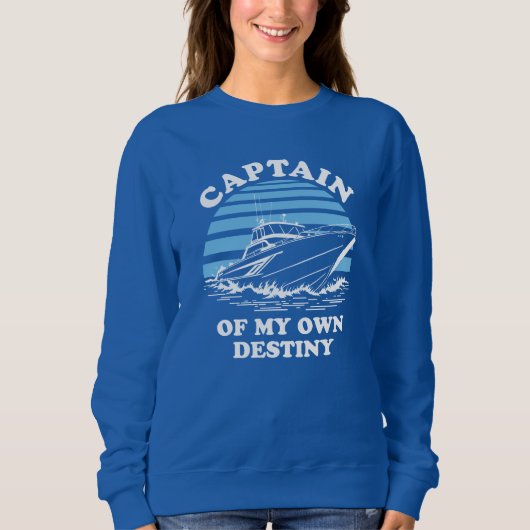 Kapitein van mijn eigen lot | Offerte boot Trui (Voorkant)